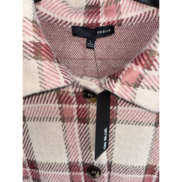 On Blue large plaid shacket SO SOFT - Picture 5 of 8